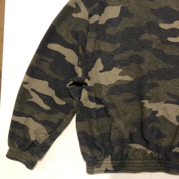 PINK by VS Camo Cropped Quarter Zip Sweatshirt Womens Size XS - Picture 10 of 12